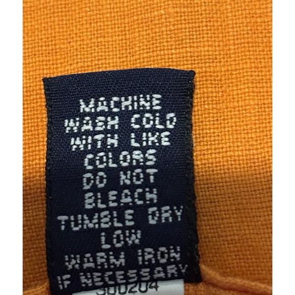 GAP Women's Size 1 Orange Linen Mini Skirt With Hem Ruffle & Buttons Preppy - Picture 5 of 7